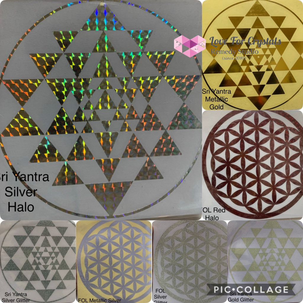 Flower Of Life/ Sri Yantra Vinyl Sticker 14.5Cm Metaphysical Tool