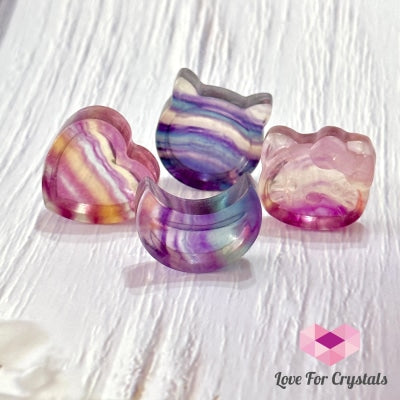 Fluorite 26Mm Mini Bowl (Assorted) Carved Crystals