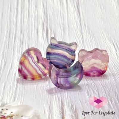 Fluorite 26Mm Mini Bowl (Assorted) Carved Crystals