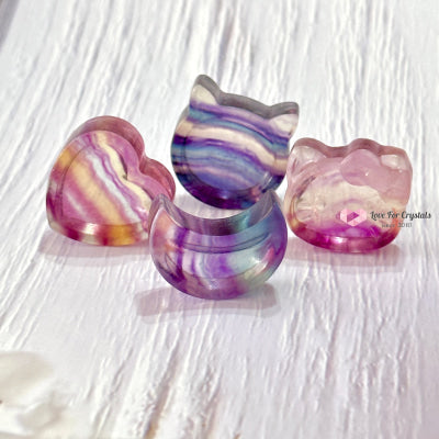 Fluorite 26Mm Mini Bowl (Assorted) Carved Crystals