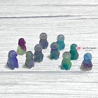 Fluorite Carved Crystal Dogs 30Mm Crystals