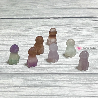 Fluorite Carved Crystal Dogs 30Mm Crystals