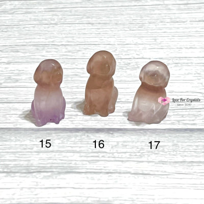 Fluorite Carved Crystal Dogs 30Mm P15 Crystals