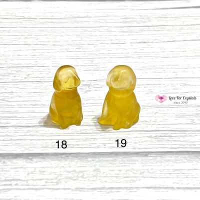 Fluorite Carved Crystal Dogs 30Mm P18 Crystals