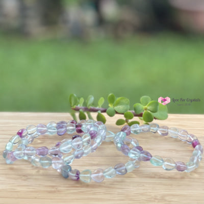 Fluorite Hearts Bracelet (8Mm) Banners & Stickers