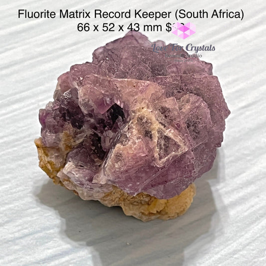 Fluorite Matrix Record Keeper (South Africa) Collectors 66 X 52 43 Mm