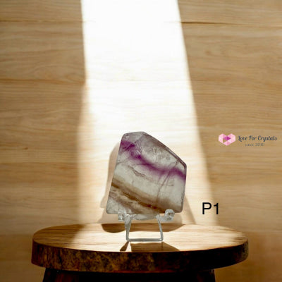 Fluorite Mini Slab with Stand 50-70mm (Frequency of Mental Clarity) Pre-Coded & Activated Photo 1 Fluorite