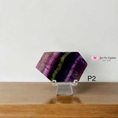 Fluorite Mini Slab with Stand 50-70mm (Frequency of Mental Clarity) Pre-Coded & Activated Photo 2 Fluorite