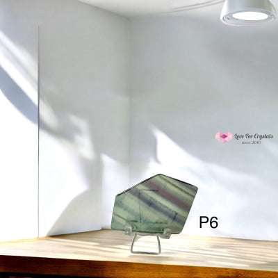 Fluorite Mini Slab with Stand 50-70mm (Frequency of Mental Clarity) Pre-Coded & Activated Photo 6 Fluorite