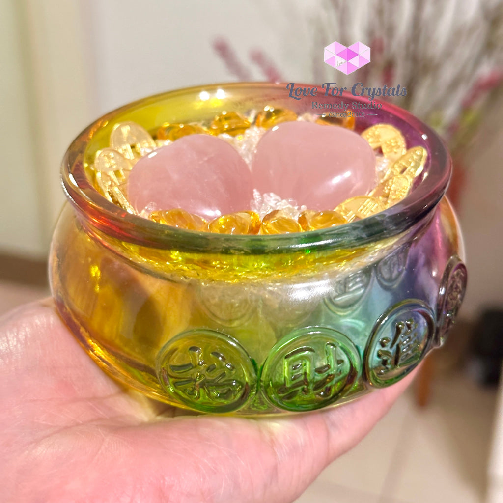 Fortune & Love Harmony Bowl Set (10cm) Encoded & Attuned Set with 10cm Glass Bowl Bowl