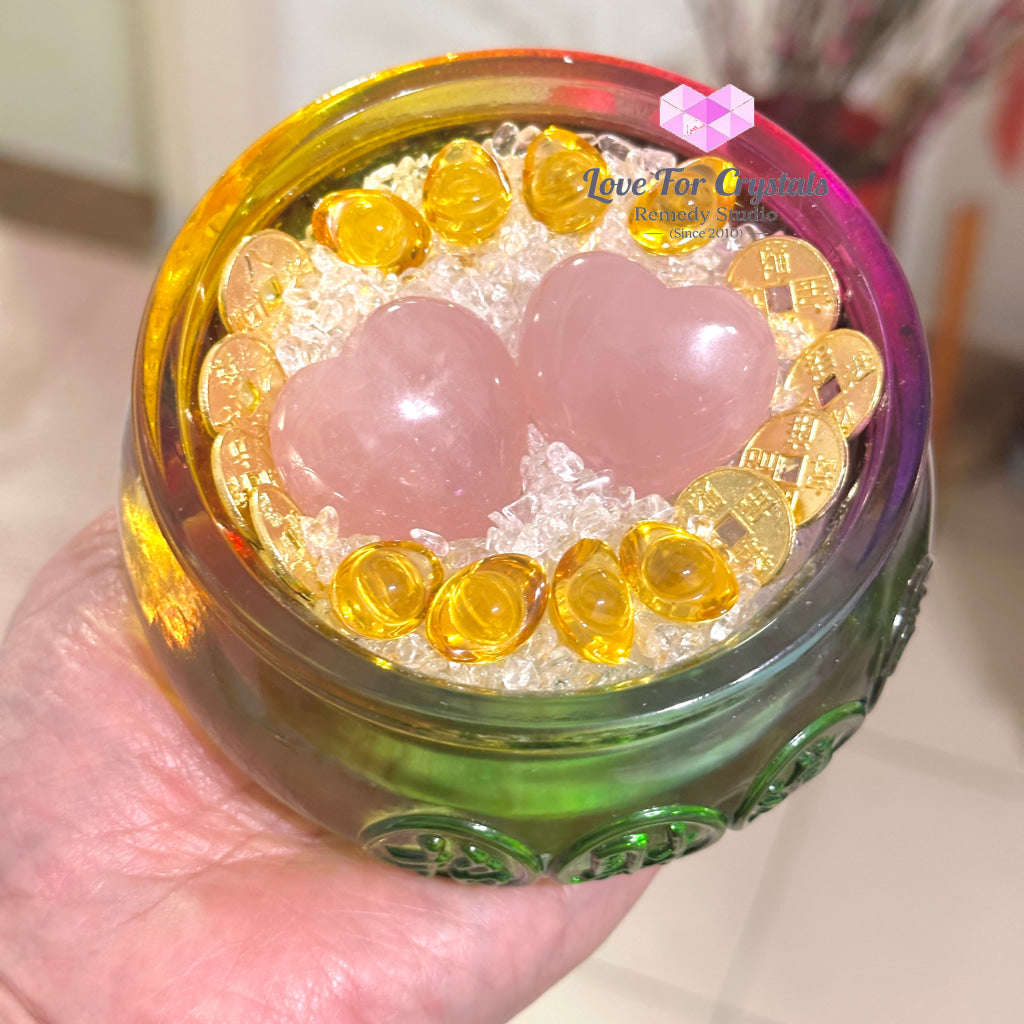 Fortune & Love Harmony Bowl Set (10cm) Encoded & Attuned Set with 10cm Glass Bowl Bowl