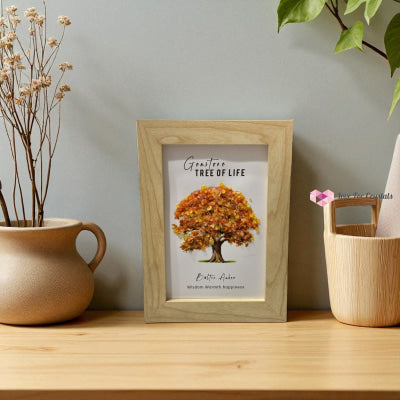 Gemstone Chips Tree of Life Frame 18cm x13cm(Pre-coded & activated) Baltic Amber Frame