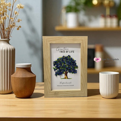 Gemstone Chips Tree of Life Frame 18cm x13cm(Pre-coded & activated) Lapis Lazuli Frame