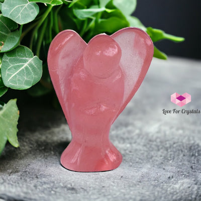 Gemstones Carved Angels 50Mm (Per Piece) Cherry Quartz Crystal Carved