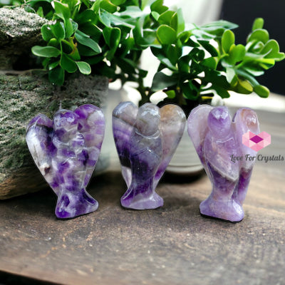 Gemstones Carved Angels 50Mm (Per Piece) Chevron Amethyst Crystal Carved
