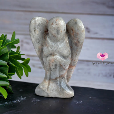 Gemstones Carved Angels 50Mm (Per Piece) Crazy Lace Agate Crystal Carved