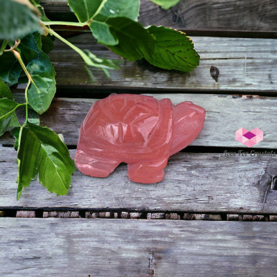 Gemstones Carved Turtles 50Mm (Per Piece) Cherry Quartz Crystals