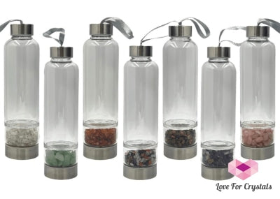Glass Drinking Water Bottle For Crystal Infusion