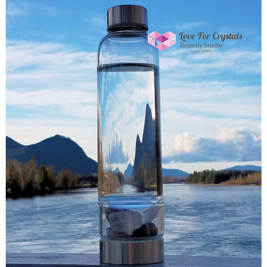 Glass Water Bottle For Crystal Infusion