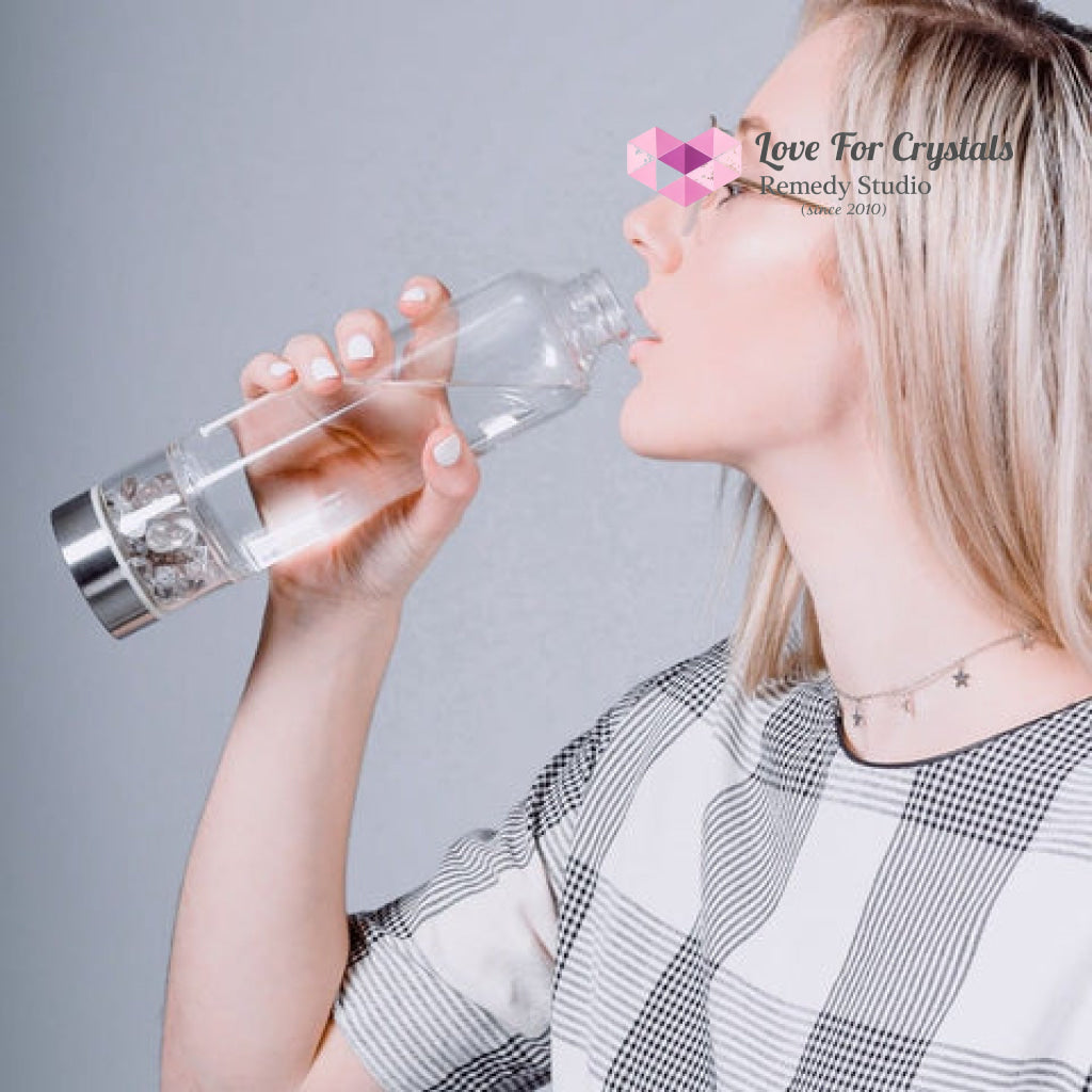 Glass Water Bottle For Crystal Infusion