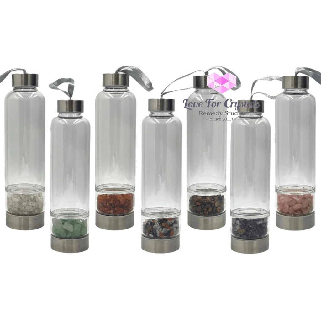 Glass Drinking Water Bottle For Crystal Infusion