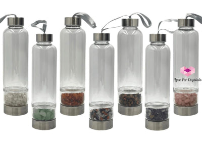 Glass Drinking Water Bottle For Crystal Infusion