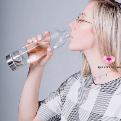 Glass Water Bottle For Crystal Infusion