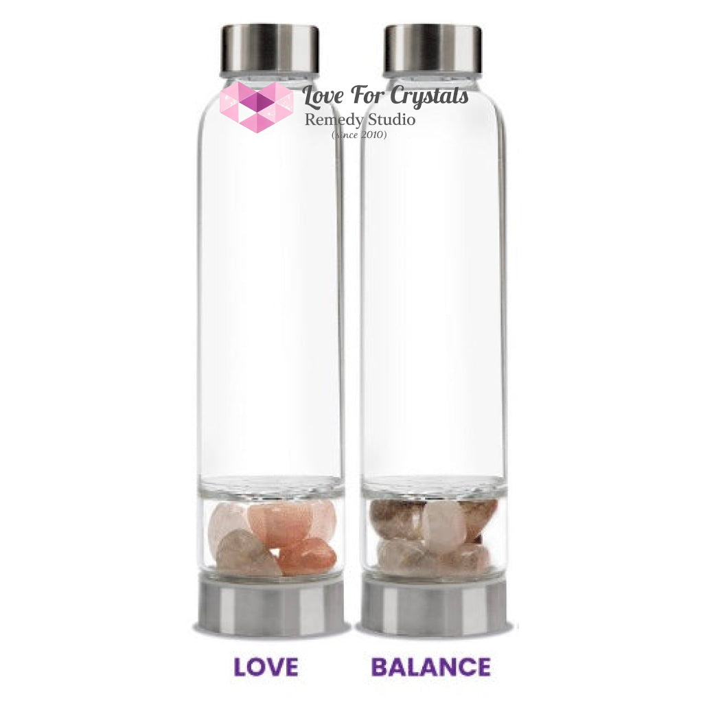 Glass Water Bottle For Crystal Infusion