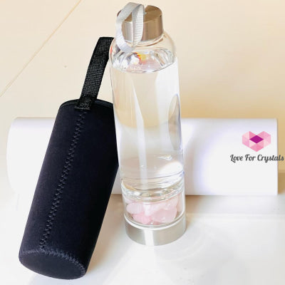 Glass Water Bottle For Crystal Infusion