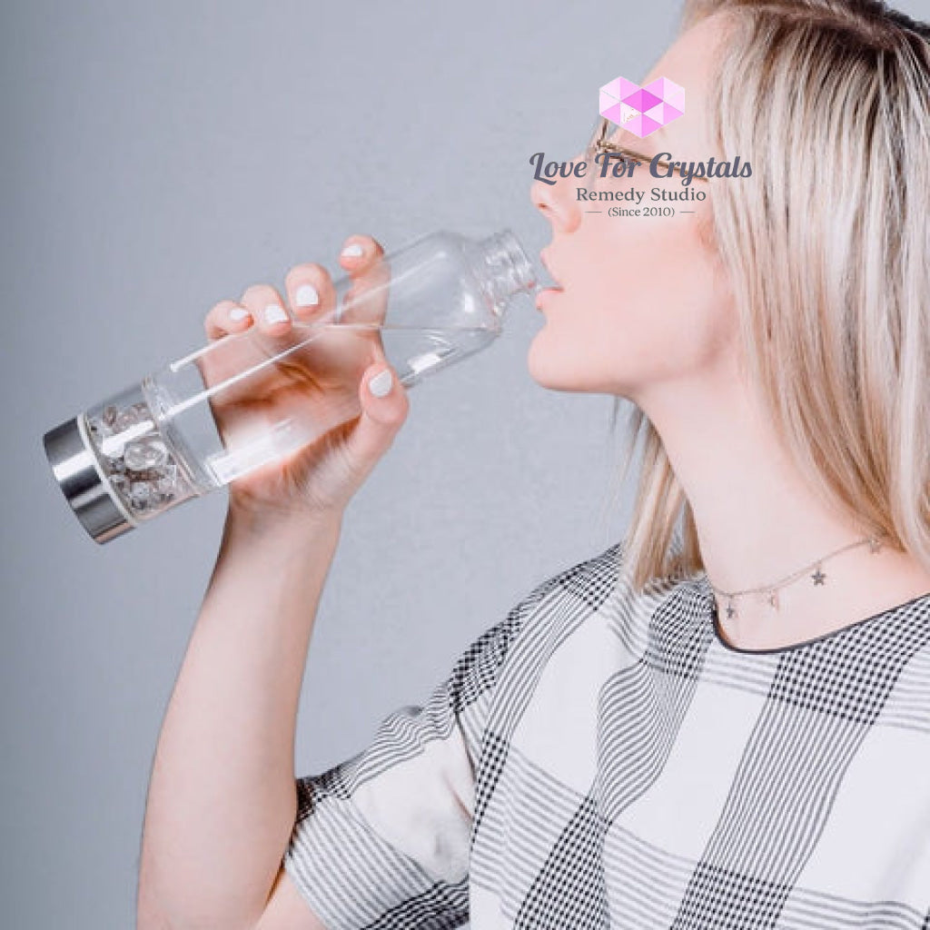 Glass Water Bottle For Crystal Infusion