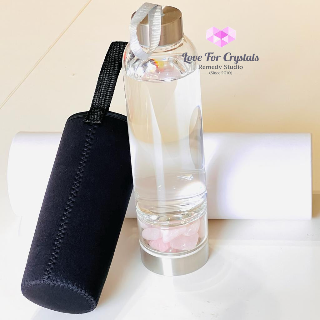 Glass Water Bottle For Crystal Infusion