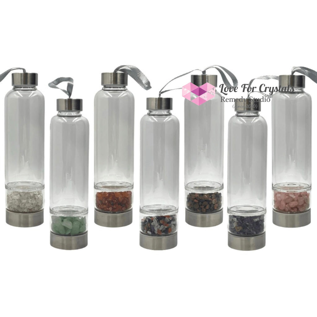 Glass Drinking Water Bottle For Crystal Infusion