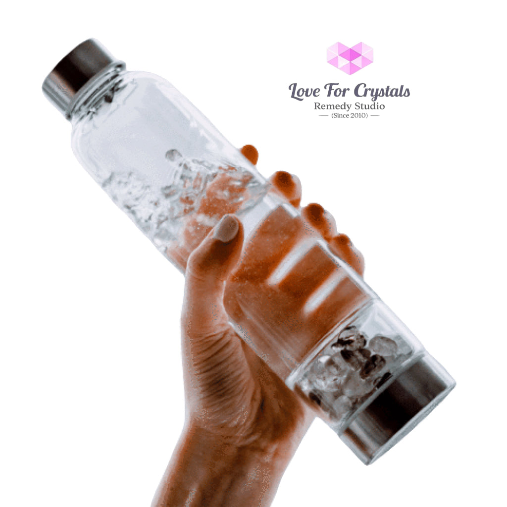Glass Water Bottle For Crystal Infusion