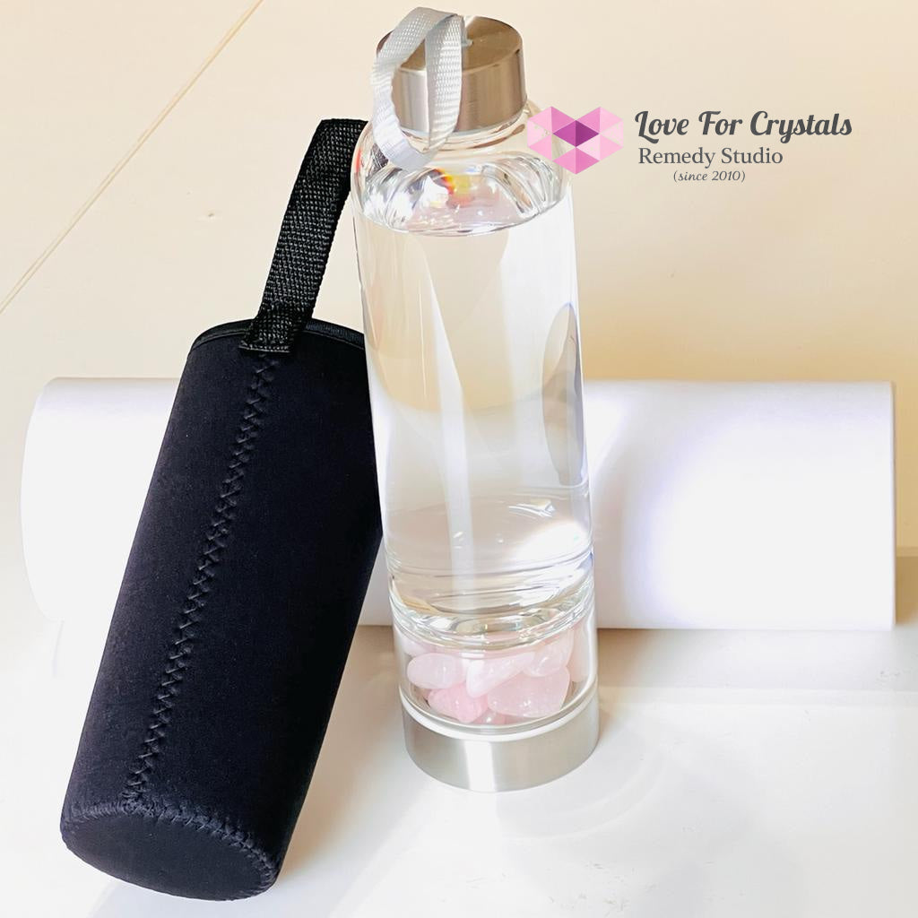 Glass Water Bottle For Crystal Infusion