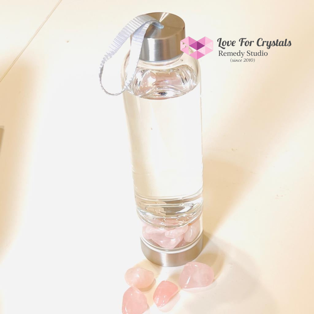 Glass Water Bottle For Crystal Infusion