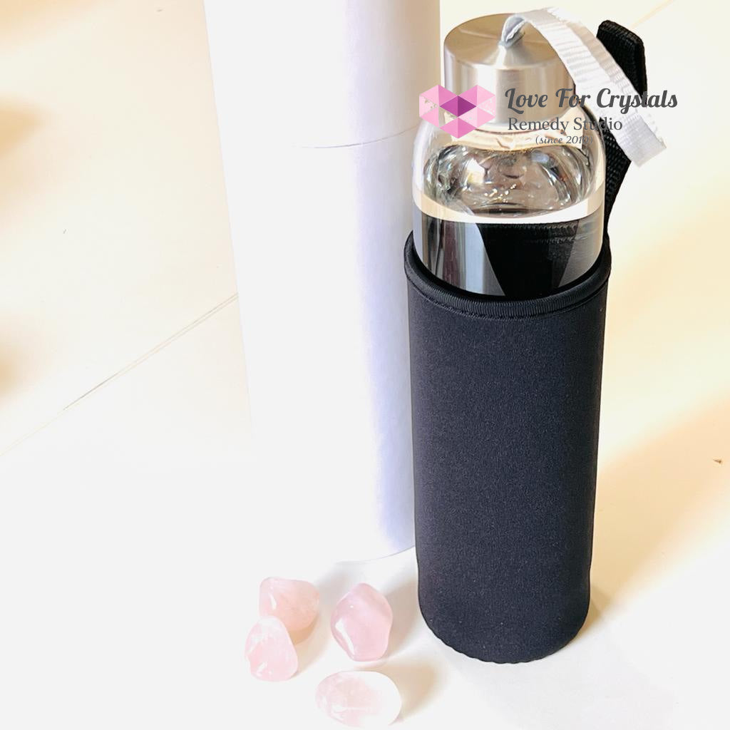 Glass Water Bottle For Crystal Infusion
