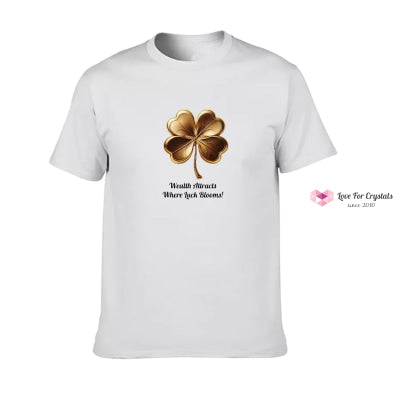 Clover Blessings (Shirts Of Fortune) By Fort M Treasures White