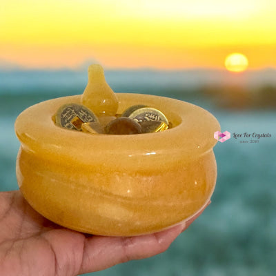 Golden Fortune Bowl Set (with Wu Lou Ingot Lucky Coins & High Grade Citrine Chips) Pre-coded & Activated by Audrey