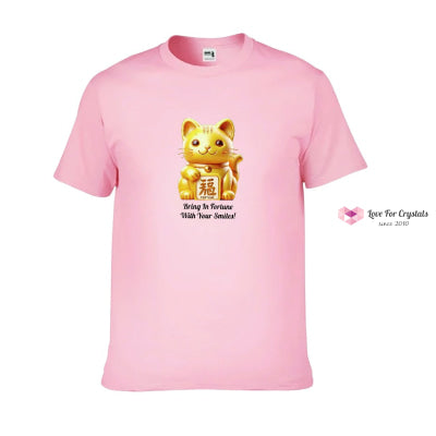 Fortune Cat (Shirts Of Fortune) By Fort M Treasures Pink S