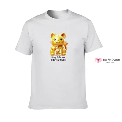 Fortune Cat (Shirts Of Fortune) By Fort M Treasures White