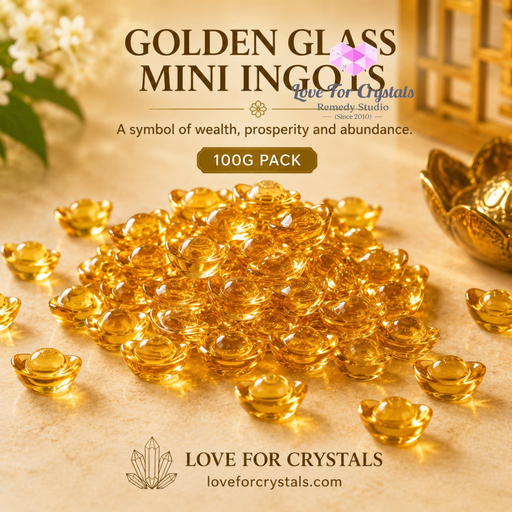 Golden Glass Mini Ingots – 100g Pack - 100g Pack (15mm Glass Ingots) - Ingots