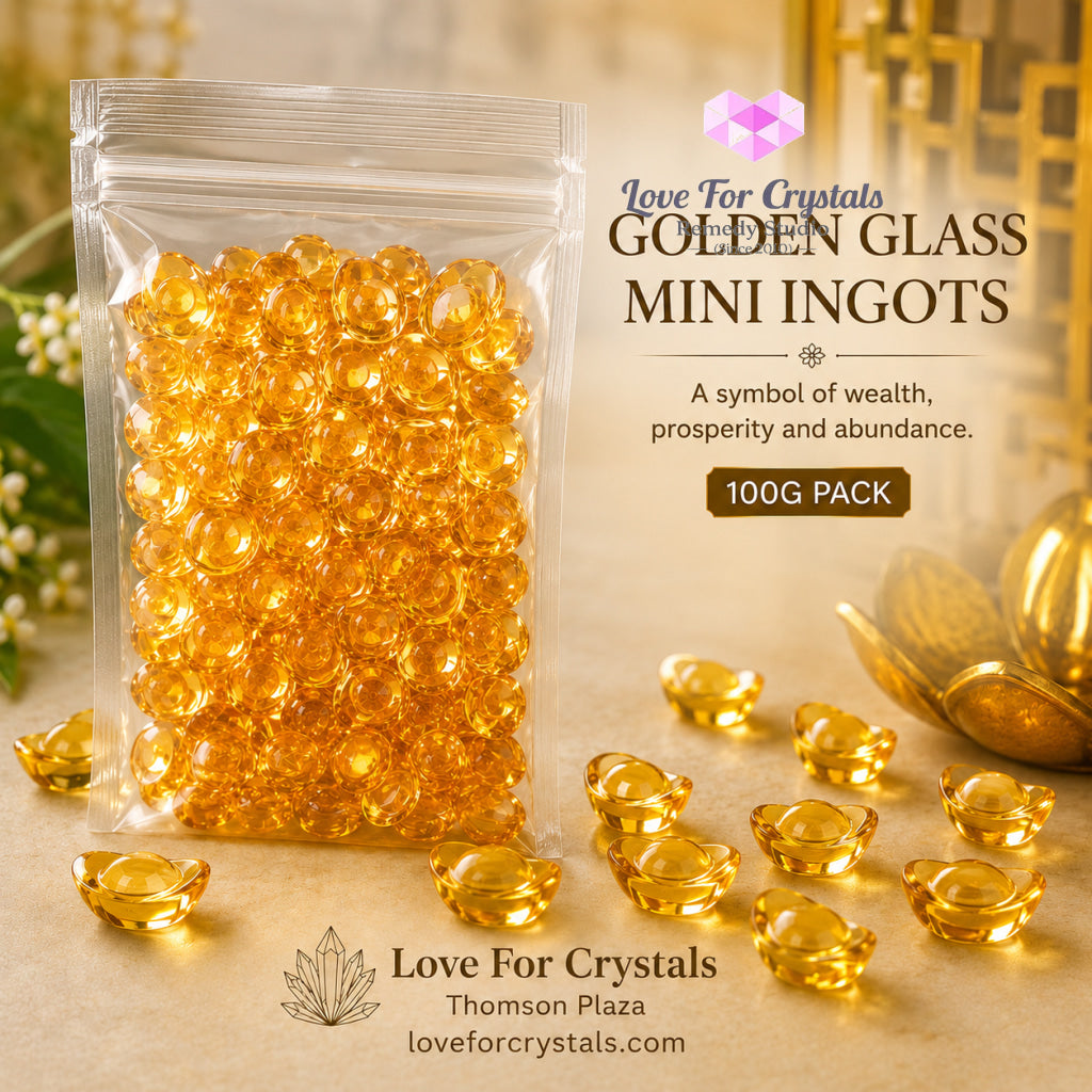 Golden Glass Mini Ingots – 100g Pack - 100g Pack (15mm Glass Ingots) - Ingots