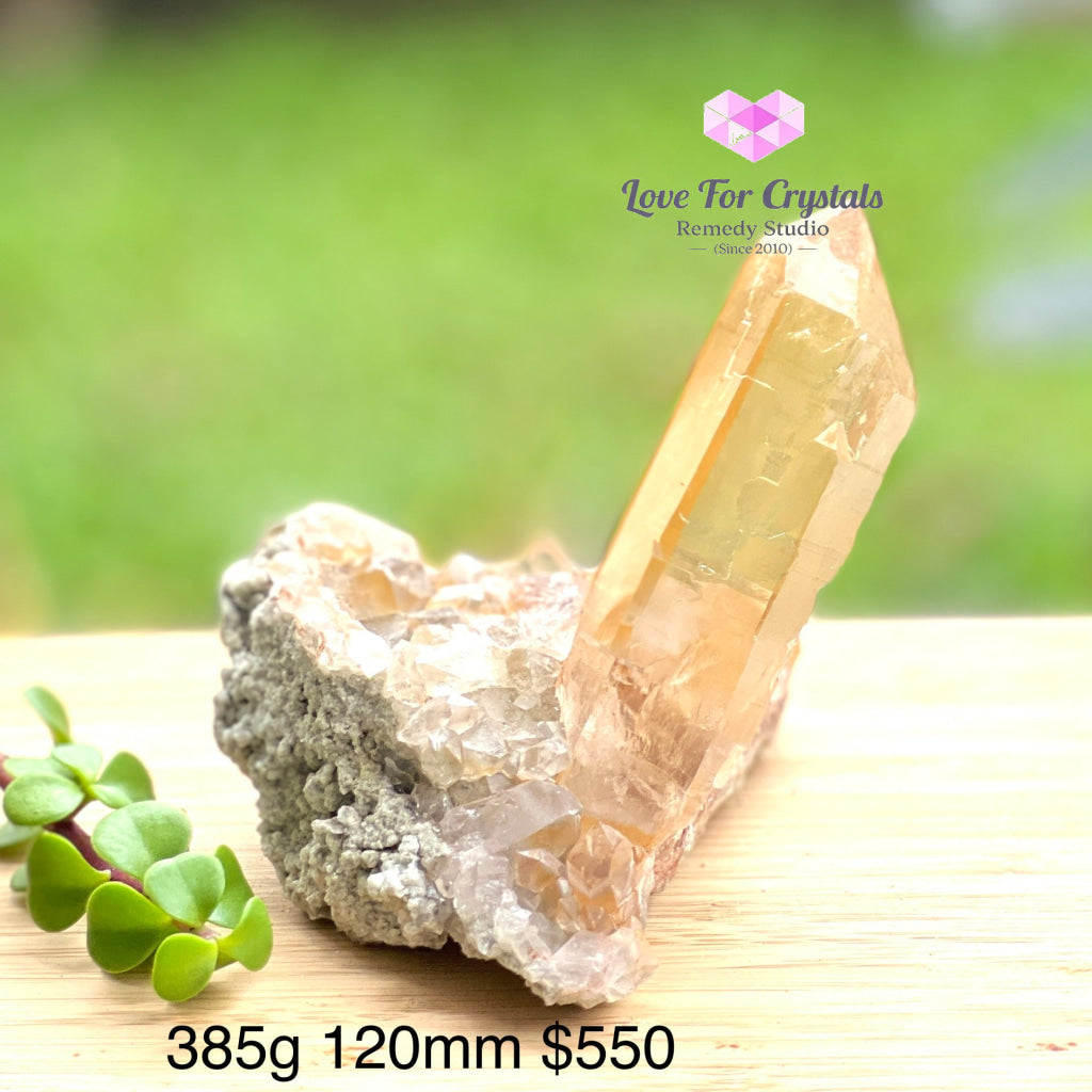 Golden Healer Lemurian Clusters Aaa (Brazil) Rare 385G 120Mm