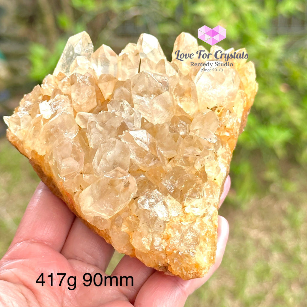 Golden Healer Quartz Cluster (Mineral Gallery) Brazil 417G 90Mm Quartz