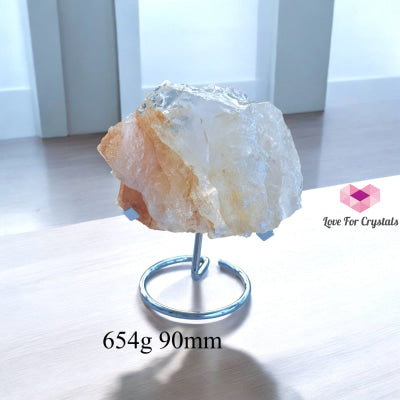 Golden Healer Raw (RAPID HEALING & FINANCIAL FLOW PRE-ACTIVATED STONE) with Stand 654g 90mm Large crystals