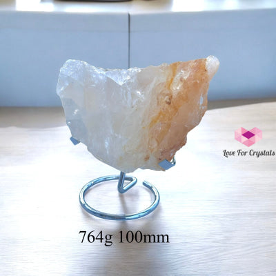 Golden Healer Raw (RAPID HEALING & FINANCIAL FLOW PRE-ACTIVATED STONE) with Stand 764g 100mm Large crystals