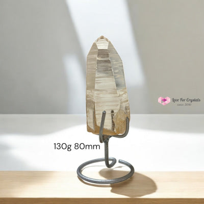 Golden Lemurian Raw Points with Stand – Brazil Encoded Light Tool AAA Grade 130g 80mm Lemurian Seed