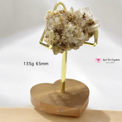 Golden Mica in Quartz Cluster with Stand (Brazil) 135g 65mm Crystals