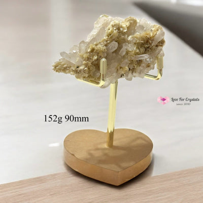 Golden Mica in Quartz Cluster with Stand (Brazil) 152g 90mm Crystals