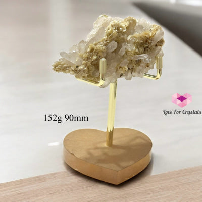 Golden Mica in Quartz Cluster with Stand (Brazil) 152g 90mm Crystals